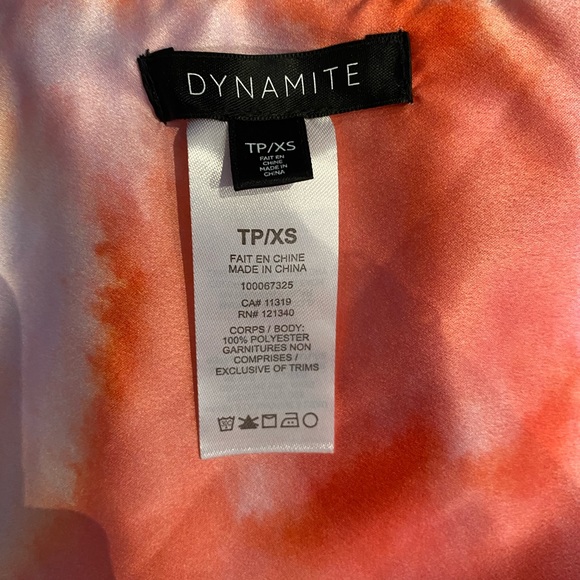 Dynamite satin open back, tie-dye top - Picture 3 of 3